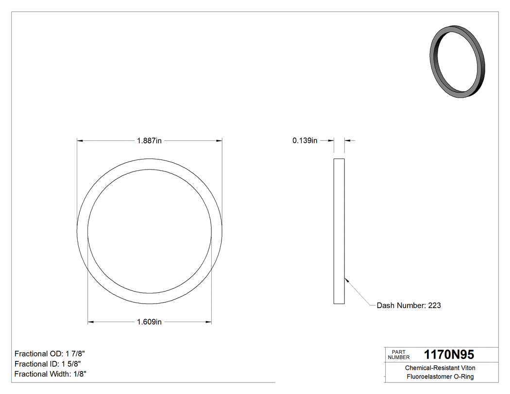 Technical drawing - 1170N95